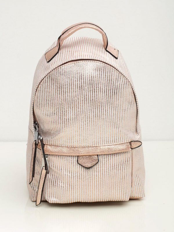 Pink Striped Backpack