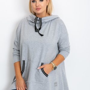 Grey tunic plus size Precious