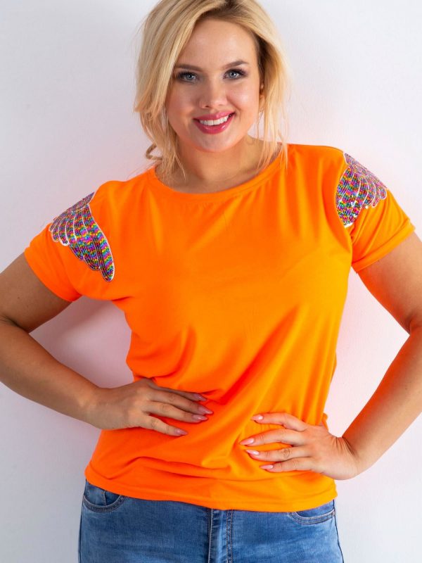 Fluo orange t-shirt Magically PLUS SIZE