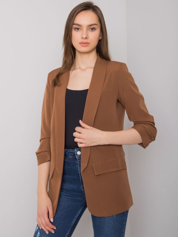 Brown blazer for women Eva OCH BELLA