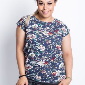 Navy blue t-shirt plus size Wander