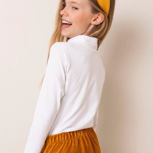 White turtleneck blouse for girl