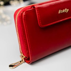 Red Leather Ladies Wallet