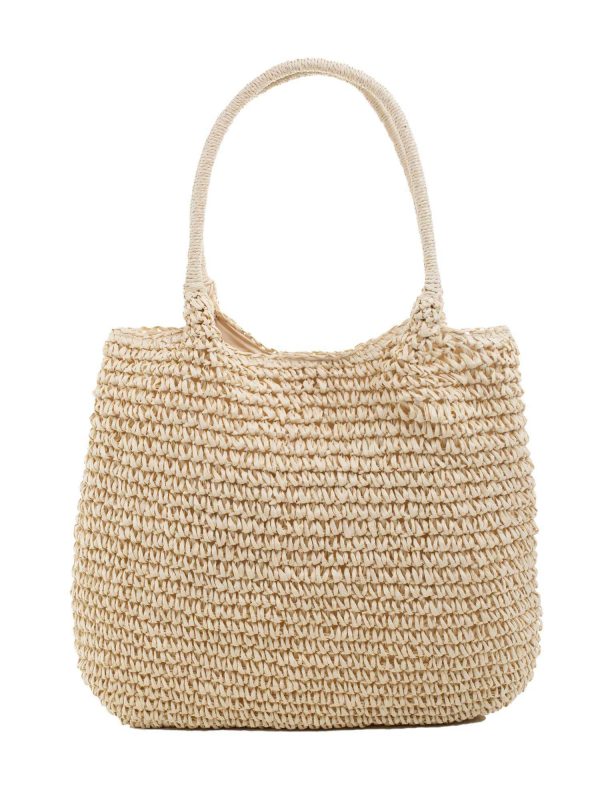 Beige Braided Bag