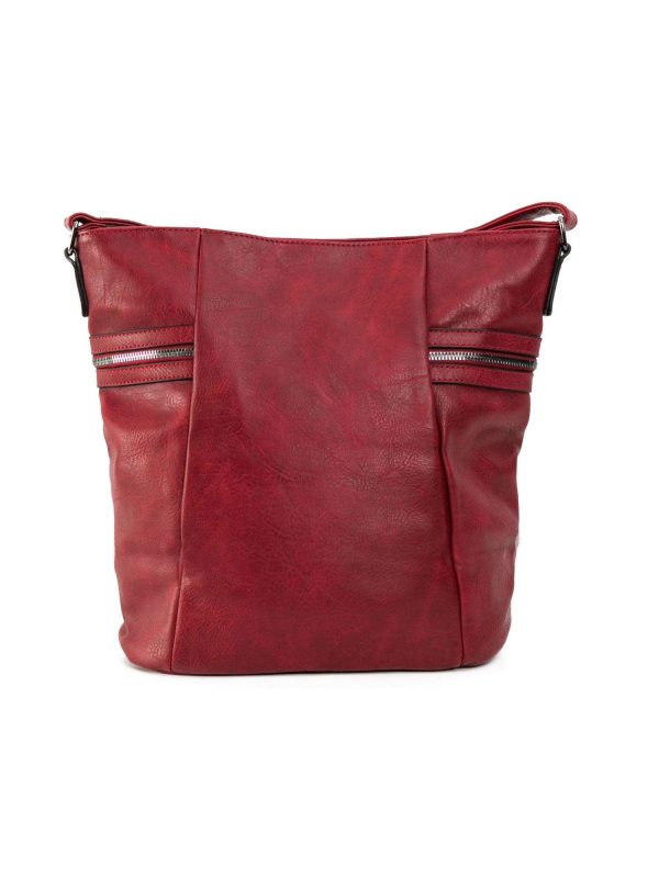 Dark Red Large Eco Leather Bag