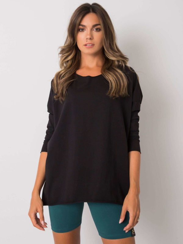 Black Carlee Cotton Blouse