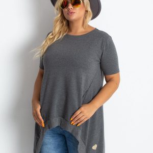 Dark gray tunic plus size Cities