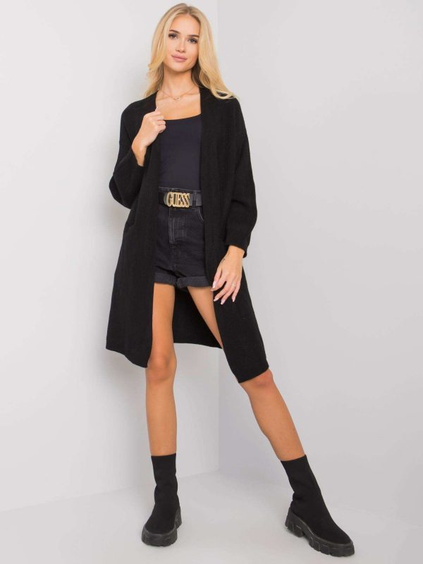 Black cardigan with pockets Celenne OCH BELLA