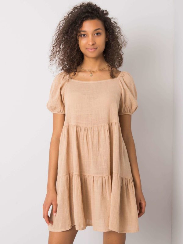 Beige casual dress Laetitia OCH BELLA