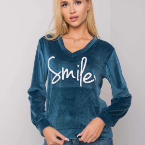 Women's marine velour sweatshirt Coralina