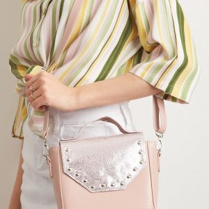 PINK PINK HANDBAG WITH SILVER FLIP