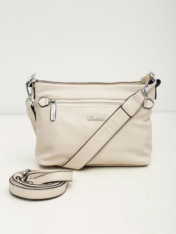 Cream bag with detachable strap