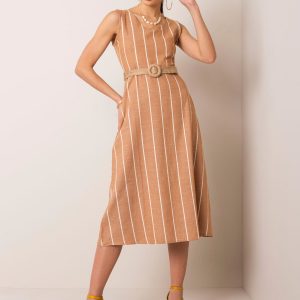 Hallie RUE PARIS light brown dress