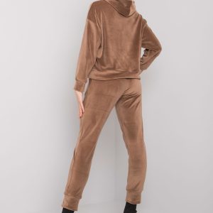 Dark beige velour set with Chanya pants