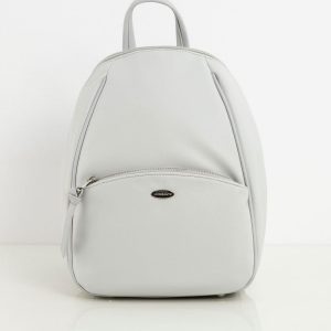 Eco-leather backpack light grey