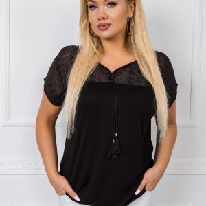 Shannon black plus size blouse