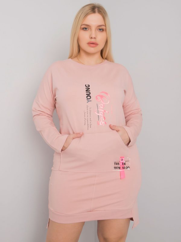 Akira Plus Size Dirty Pink Sweatshirt Dress