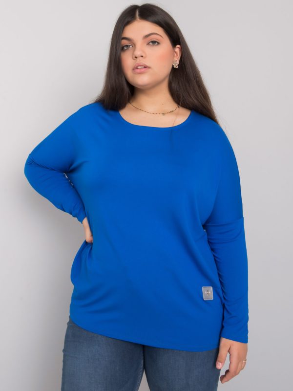 Blue plus size blouse Paloma