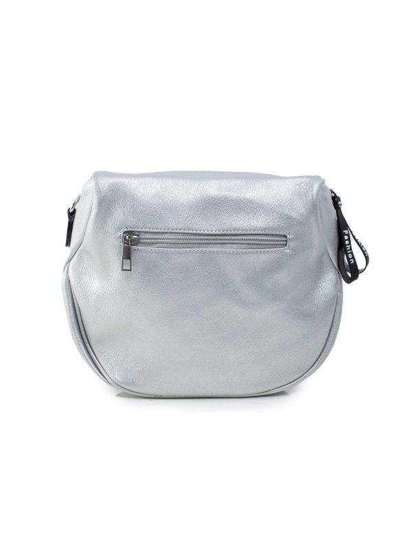 Women's Silver Handbag with Detachable Strap