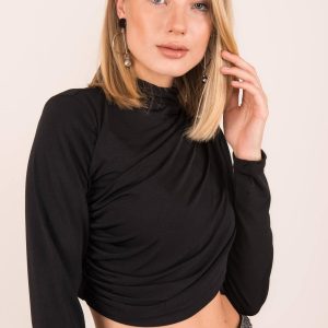 Black Draped Blouse BSL