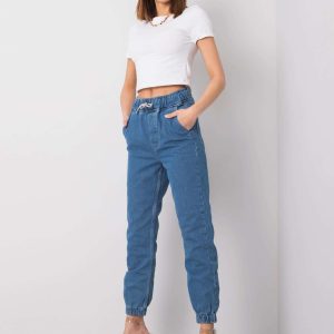 Blue high-waisted jeans Harita RUE PARIS