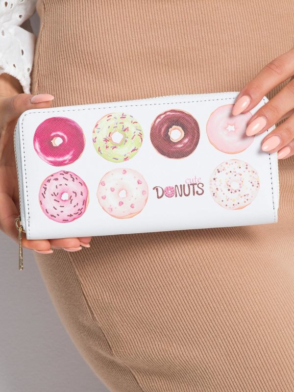 White wallet in donuty