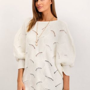 Ecru sweater Poncho