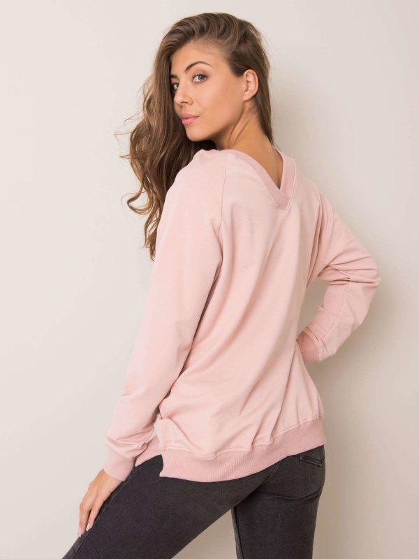 Dirty pink sweatshirt Leila RUE PARIS