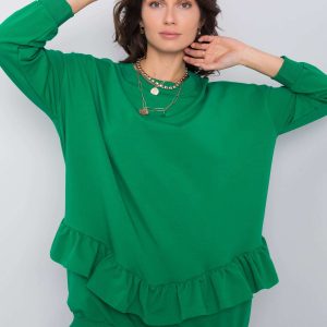 Sanvi green hoodless sweatshirt