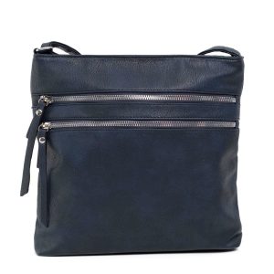 Navy blue handbag with pockets