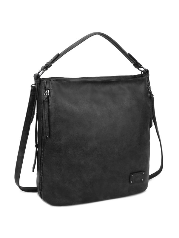 Black urban bag with LUIGISANTO handle