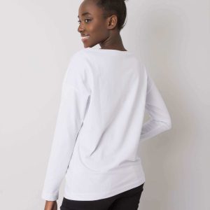 White blouse for women with Geraldine inscriptions