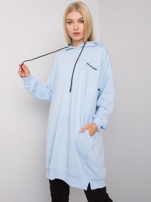 Light blue sweatshirt with pockets Indira