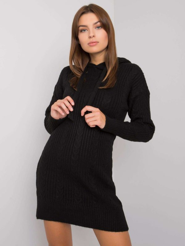 Black hooded dress Joselita RUE PARIS