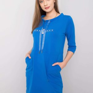 Dark Blue April Cotton Dress