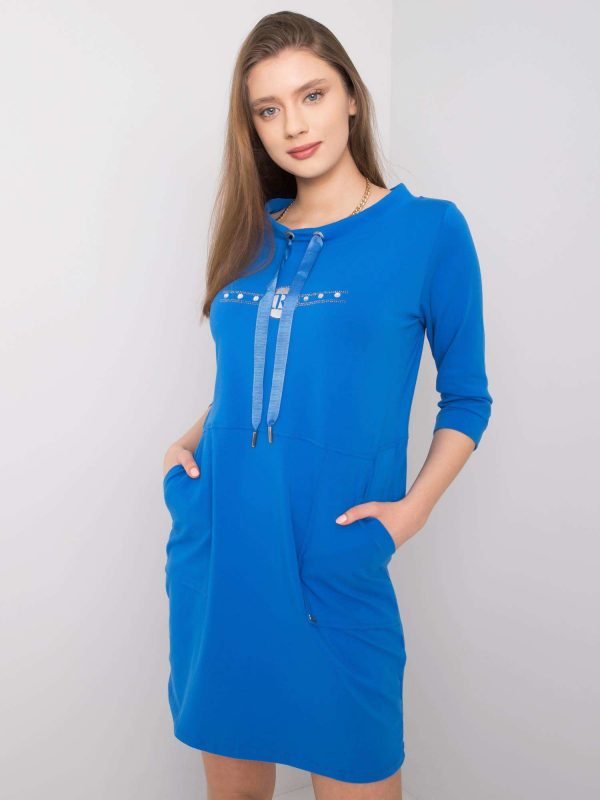 Dark Blue April Cotton Dress