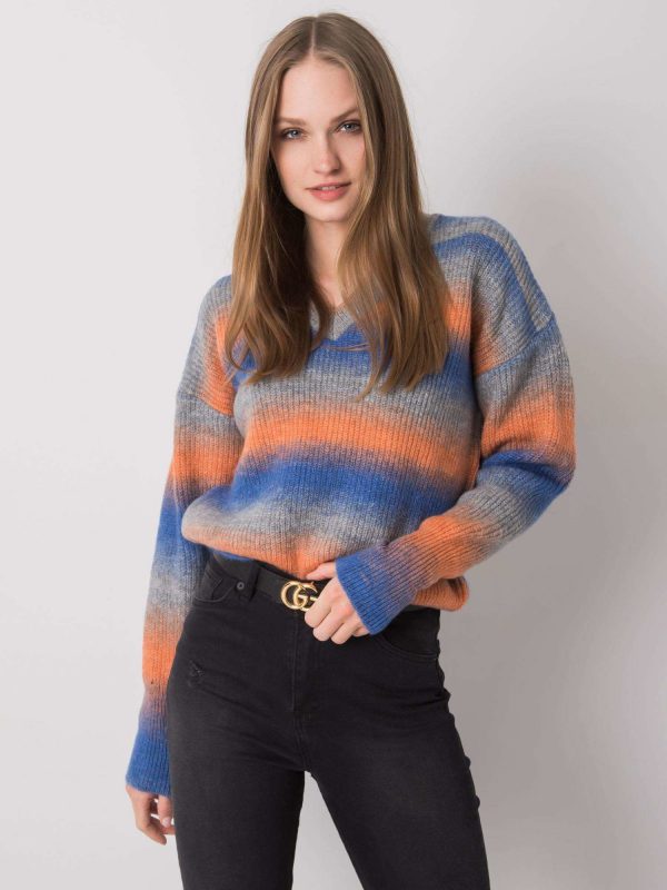 Blue and orange jumper ombre Maritza RUE PARIS