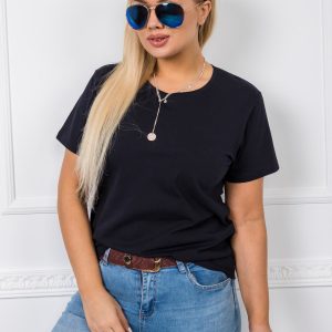 Navy blue plus size T-shirt by Jennie