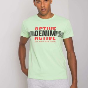 Light Green Collin Printed Men's T-Shirt