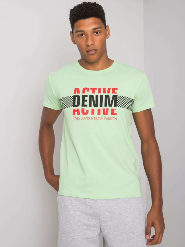 Light Green Collin Printed Men's T-Shirt