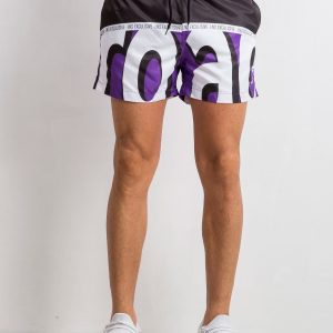 Black and purple shorts for men Perry