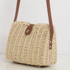 Light Beige Braided Messenger