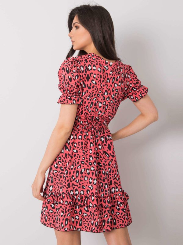 Irene Coral Dot Dress