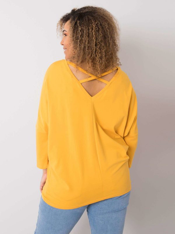 Kamilla mustard blouse