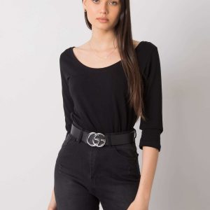 Bernice RUE PARIS black blouse