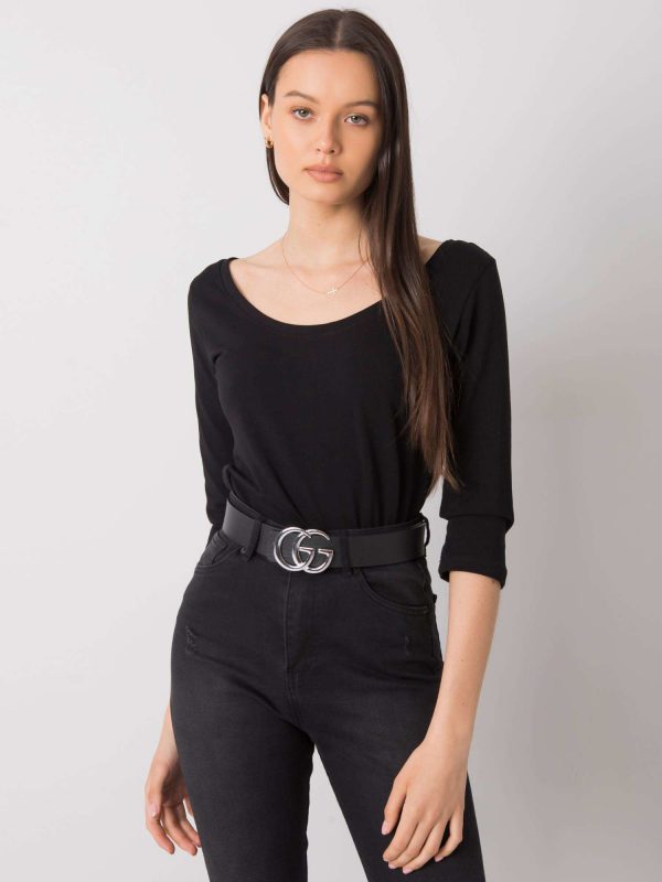 Bernice RUE PARIS black blouse