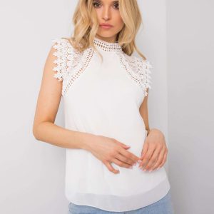 White blouse with lace Judy