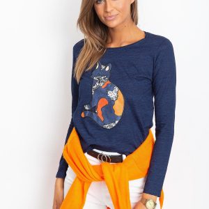 Navy blue blouse Catty