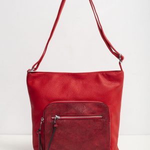 Red eco leather handbag