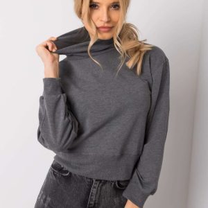 Dark Grey Melange Sweatshirt Vivian